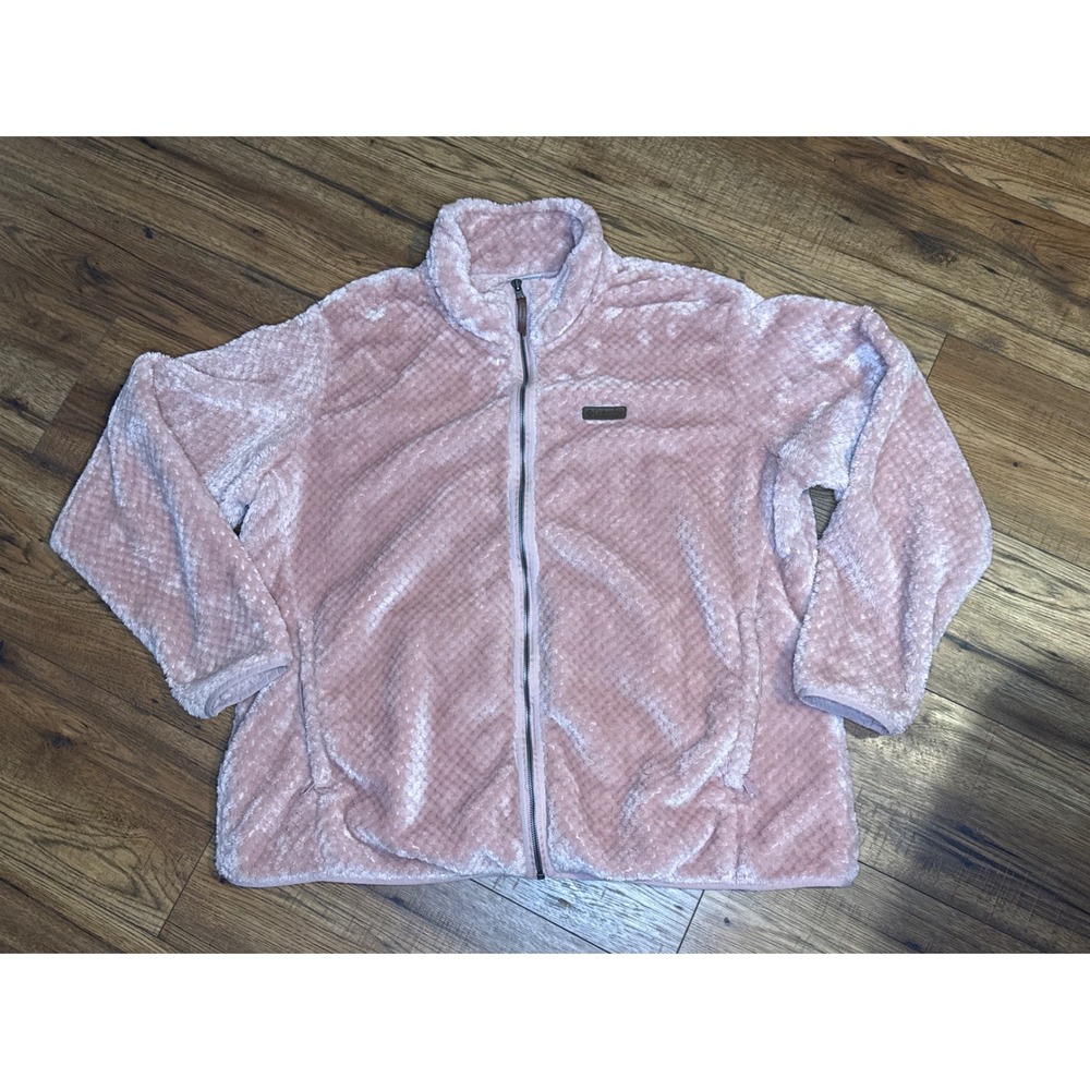 Columbia Womens Fire Side II Sherpa Full Zip Fleece Jacket Pink 2X